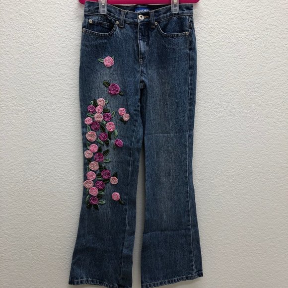 Limited Too Other - Limited Too 12 Slim Denim Jeans with Pink Rosettes